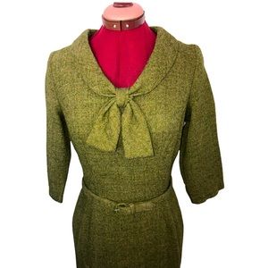 1950s wool dress -Mad Men! Size 6-8